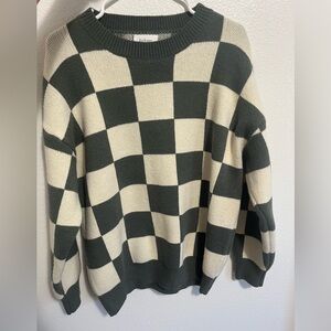 Bohme green and white Checkered Sweater